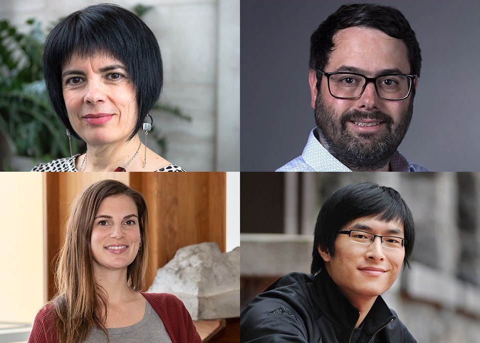 Les nouvelles chaires seront dirigées par Caroline Desbiens, Benoit Gosselin, Crystal Laflamme et Wei Shi
