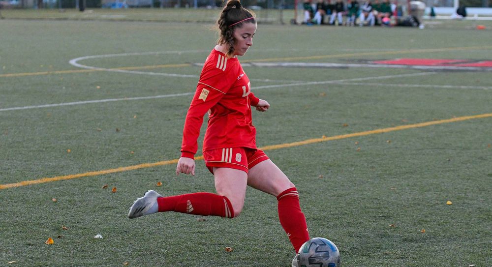 Emma-Ève Lecompte, du club de soccer Rouge et Or de l'Université Laval.