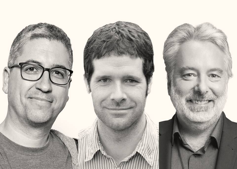 <p>Daniel Côté, Philippe Després et François Laviolette </p>