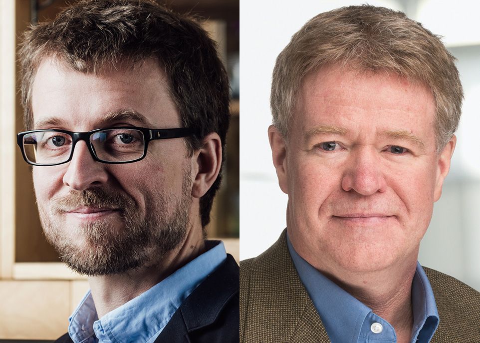 Les professeurs Christian Landry et Sylvain Moineau, de la Faculté des sciences et de génie.