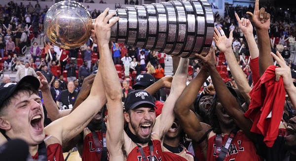 <p>L’équipe masculine de basketball Rouge et Or de l'Université Laval, championne canadienne.</p>
