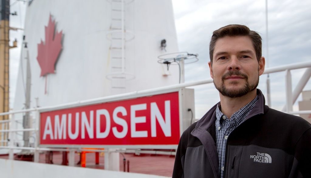 Alexandre Forest sur le NGCC Amundsen. Le directeur exécutif d’Amundsen Science a supervisé les essais en mer précédant le départ du navire le 8 juillet. Il retournera à bord à la fin de l’été comme chef de mission.