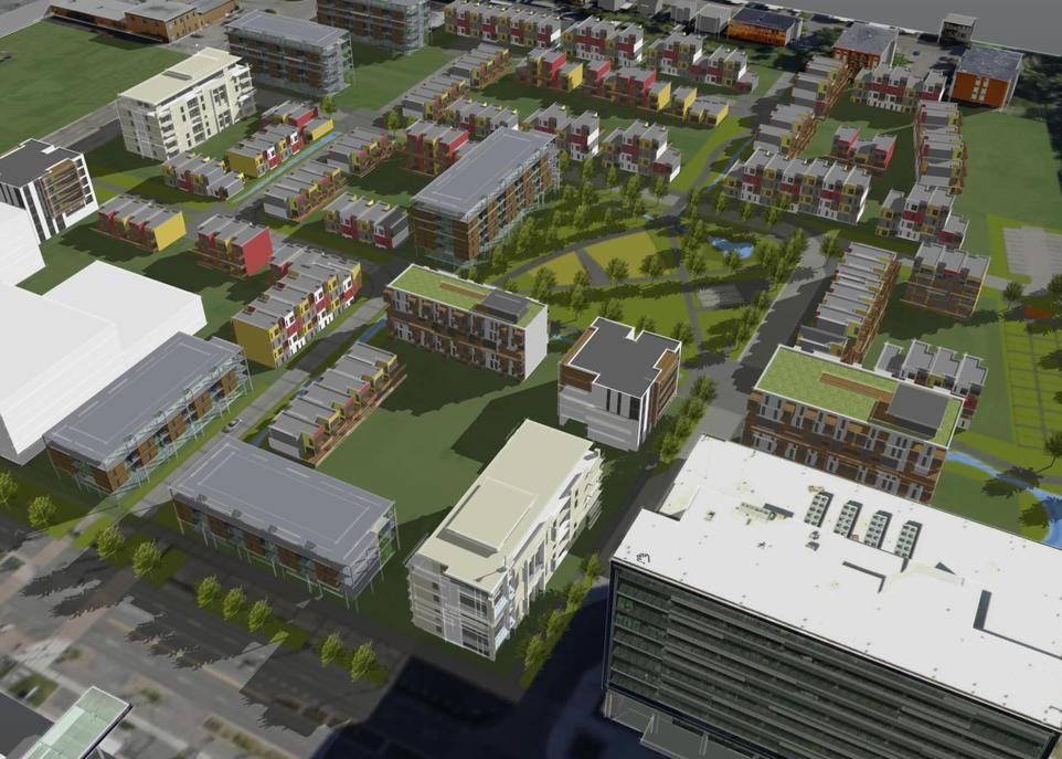 À terme, l'écoquartier contiendra 782 logements et les locaux pour bureaux couvriront 21 000 mètres carrés.