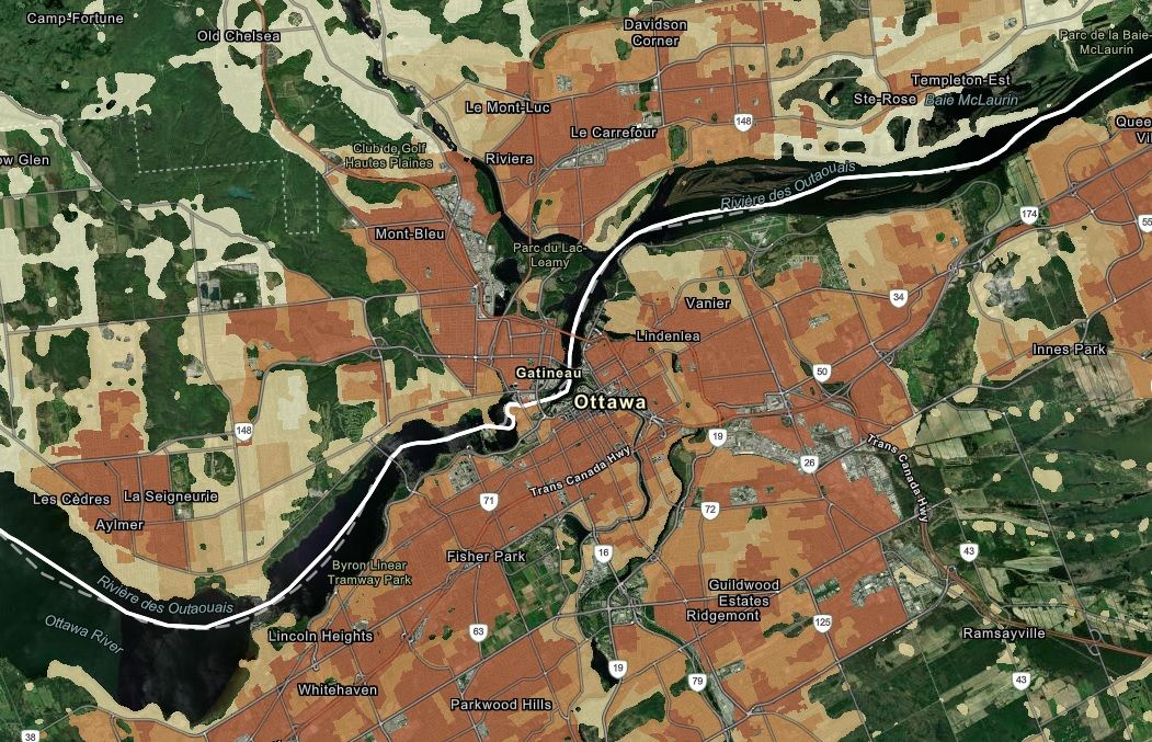 <p>Première carte interactive de la vulnérabilité et de l'exposition de la population canadienne aux vagues de chaleur accablante.</p>